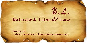 Weinstock Liberátusz névjegykártya